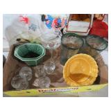 COLL/. VTG GLASS , BOWLS & SHOT GLASSES