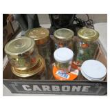 (8) JARS OF MARBLES