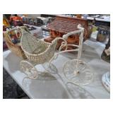 METAL & WICKER TRICYCLE PLANTER