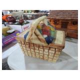VTG CERAMIC FRUIT BASKET COOKIE JAR