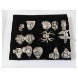 COLLECTION OF GOTHIC RINGS