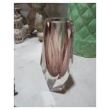 NICE ART GLASS VASE 7 INCH TALL
