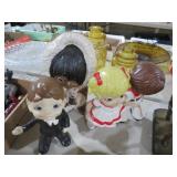 VTG PAINTED CERAMIC CHILDREN FIGURES