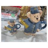 BOYDS BEARS CONFEDERATE TEAPOT & CREAMER