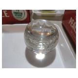 ART GLASS CONTROLLED BUBBLES LIDDED GLASS PPAPERWE