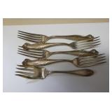 (5) STERLING SILVER FORKS - 195 GRAMS