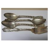 (4) LARGE STERLING SILVER UTENSILS - 202 GRAMS