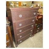CHERRY FINISH 5 DWR HOGHBOY CHEST