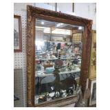 HEAVY GOLD ORNATE FAMED WALL MIRROR