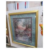 FRAMED ARTIST LENA  LIU  MTN STREAM SCENIC PRINT
