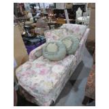 FLORAL FAINTING COUCH W/ PILLOWS