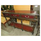 WOOD 3 DWR TIERED SOFA /ENTRY TABLE