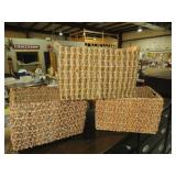 (3) WOVEN NESTING BASKETS