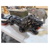MID CENTURY LION STATUE