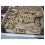 COLL. HANDMADE WOOD TRAINS & CARS