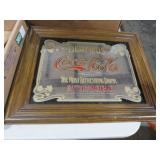 FRAMED COCA COLA  ADV. MIRROR