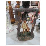 NATIVE AMERICAN GIRL STATUE W/ DEER