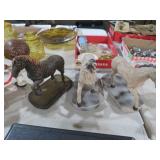 (3) RESIN HORSE STATUES