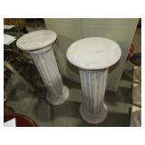 (2) PLASTER COLUMN PLANTSTANDS