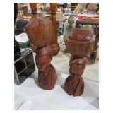 (2) HANDCARVED TRIBAL STATUES