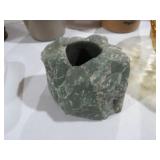 3.11 POUNDS GREEN AVENTURINE QUARTZ CANDLE HOLDER