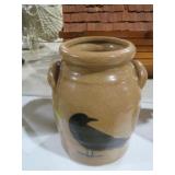 VINTAGE BLACK CROW QUART CROCK