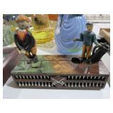 CAST IRON MECHANICAL GOLFERS MONEY BANK