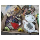 COLLCETOR PLATES , TEAPOT, SUGAR DISH