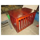 CHERRY FINISH SWING OUT DR SIDE TABLE