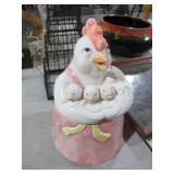 CERAMIC HEN & CHICKS COOKIE JAR