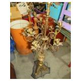 HEAVY BRASS ORNATE CANDLEBRA