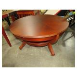 CHERRY FINISH W/ INLAID TOP TABLE