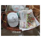 BASKET SEWING KIT, MT DEW CAN, CUP WARMER & MISC