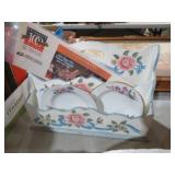 COLL. LETTER HOLDER, WEDGEWOOD SAUCERS & MISC