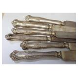 (6) STERLING SILVER HANDLED BUTTER KNIVES