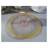 VINTAGE PINK DEPRESSION TIDBIT TRAY