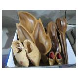 MONKEY POD WOOD SERVING SET & DUTCH CLOGS