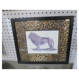 FRAMED ARTIST SIGNED LIONS PRINT