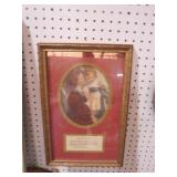 FRAMED VICTORIAN LADY W./CHILD PRINT