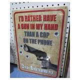 METAL GUN ADV. SIGN