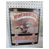 METAL WINCHESTER FIREARMS ADV. SIGN