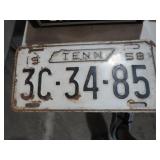 1958 TN LICENSE PLATE