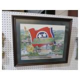 FRAMED TN THEMED ARTIST SIGNED/NUMBERED PRINT