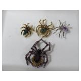 JEWELEDE SPIDER BROOCHES