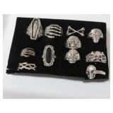 COLLECTION OF GOTHIC RINGS