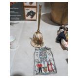 UNIQUE METAL AMISH WALL PC & BRASS BELL