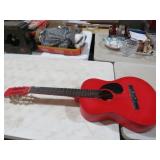 RED ACOUSTIC GUITAR