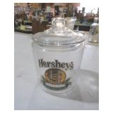 HERSHEYS MILK CHOCOLATE GLASS STORE JAR