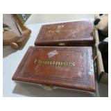 2 SETS DOMINOS IN LEATHER CASES