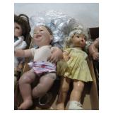 2 DOLLS W/CLOTHES ONE IS VINTAGE